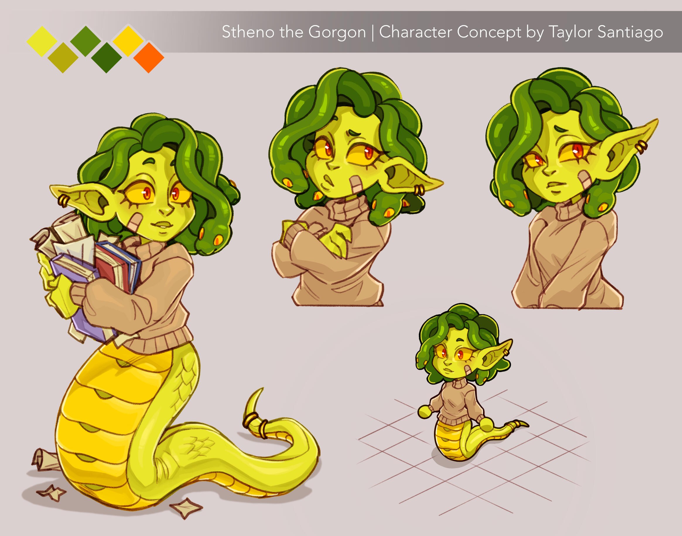 Designed for a cozy slice of life monster village game Procreate App, 2025